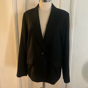 Vince Black Wool Blend Single button Blazer Jacket 14